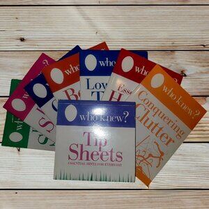 Set of 8 - WHO KNEW? Helpful Household Hints Books - Mini Books - Early 2000s